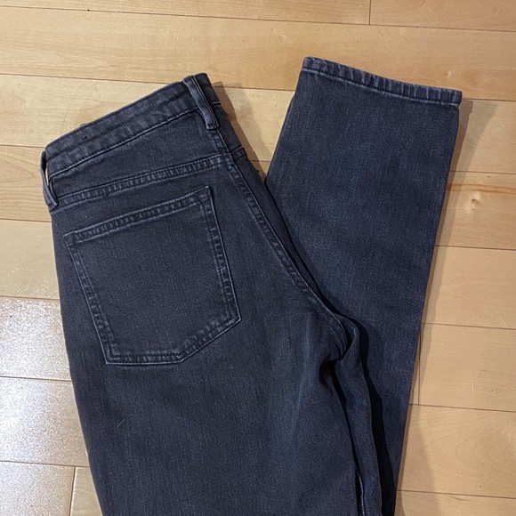 ✨NEW✨ FRANK & OAK WOMEN'S CYNDI STRAIGHT HIGH-RISE WASHED BLACK JEANS - Picture 4 of 5